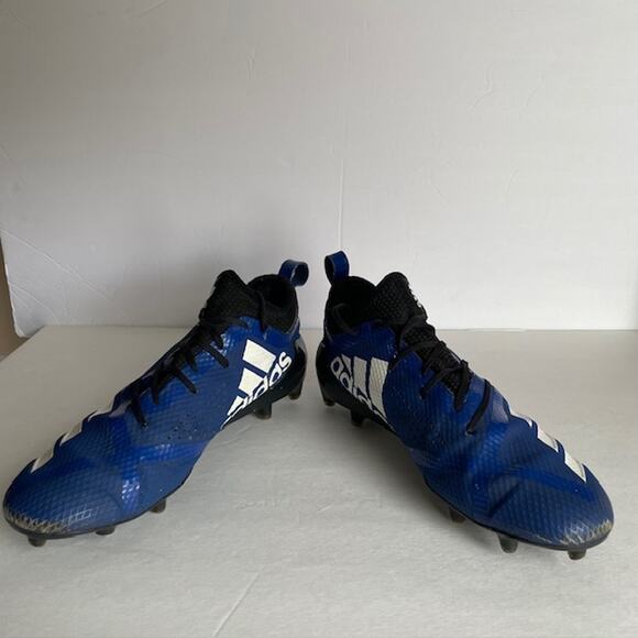Adidas Adizero Football Cleats Size 9 Blue and White - Picture 6 of 12